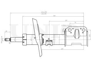 Front gas shock absorber photo