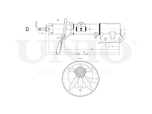 Left front gas shock absorber photo