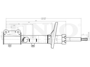 Right rear gas shock absorber photo