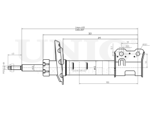 Left front gas shock absorber photo