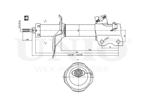 Left front gas shock absorber photo