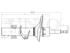 Left front gas shock absorber photo
