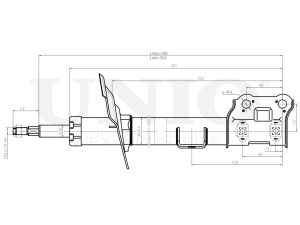 Left front gas shock absorber photo
