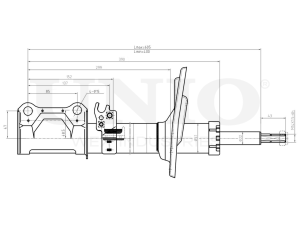 Right rear gas shock absorber photo