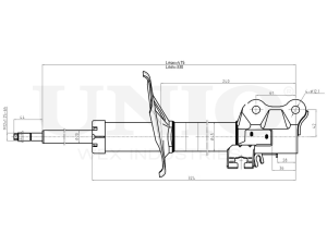 Left front gas shock absorber photo