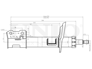 Left front gas shock absorber photo