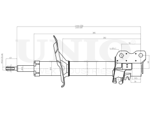 Left front gas shock absorber photo