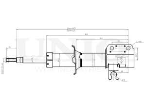 Left front gas shock absorber photo