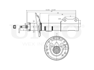 Right front gas shock absorber photo
