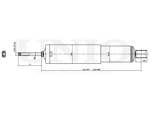 Rear gas shock absorber photo