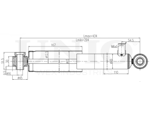 Rear gas shock absorber photo