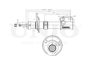 Left front gas shock absorber photo