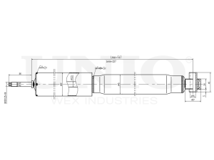 Rear gas shock absorber photo