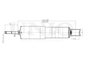 Rear gas shock absorber photo