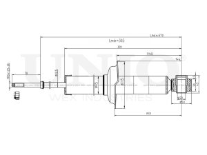 Rear gas shock absorber photo