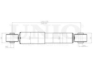 Rear gas shock absorber photo