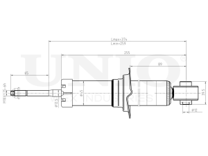 Rear gas shock absorber photo