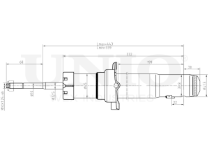 Front gas shock absorber photo