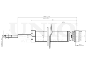 Rear oil shock absorber photo