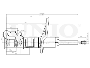 Left front gas shock absorber photo