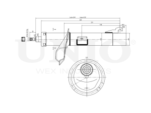 Left front gas shock absorber photo