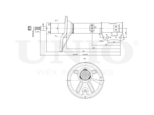 Right rear gas shock absorber photo