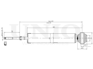 Rear gas shock absorber photo