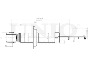 Rear gas shock absorber photo