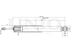 Rear gas shock absorber photo