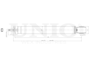 Rear gas shock absorber photo