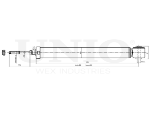 Rear gas shock absorber photo