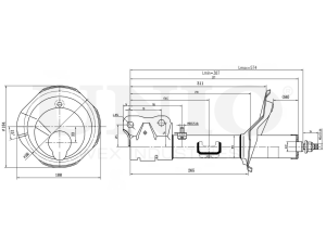 Right front gas shock absorber photo