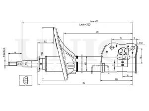 Left front gas shock absorber photo