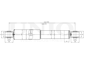 Rear gas shock absorber photo