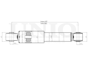 Rear gas shock absorber photo