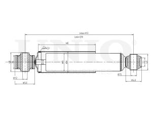 Rear gas shock absorber photo