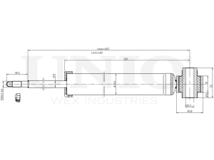 Rear gas shock absorber photo
