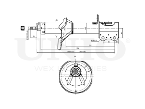 Left rear gas shock absorber photo