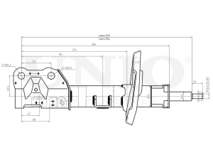 Left front gas shock absorber photo