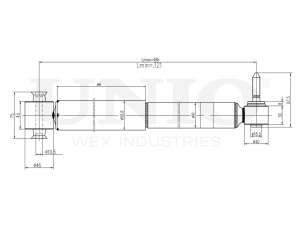 Rear gas shock absorber photo