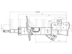 Right front gas shock absorber photo
