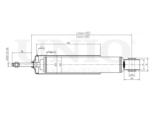 Rear gas shock absorber photo