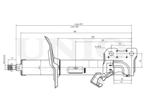 Left front gas shock absorber photo