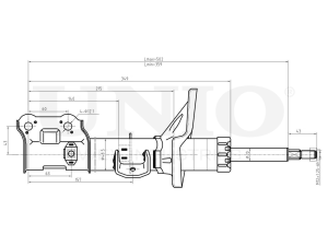 Right front gas shock absorber photo