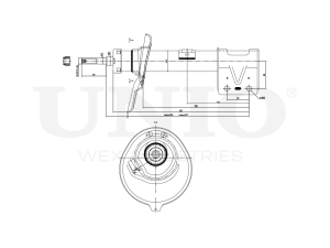 Left front gas shock absorber photo