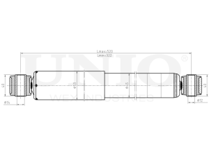 Rear gas shock absorber photo