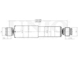 Rear gas shock absorber photo