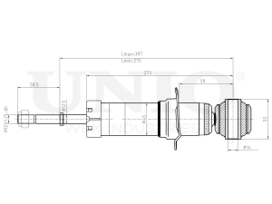 Rear gas shock absorber photo