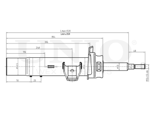 Left front gas shock absorber photo