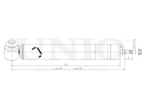 Right rear gas shock absorber photo